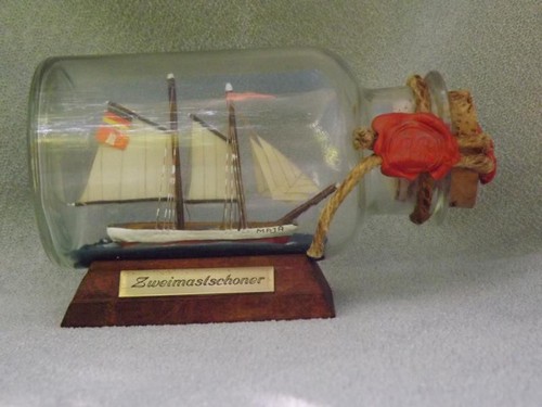 Buddelschiff zweimastschoner - buddelschiff,,