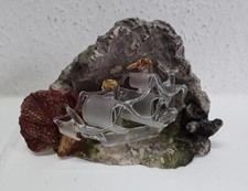 Deko Glas Schiff Keramik  Fels